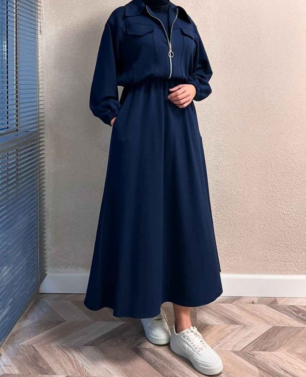 QALBEENA ZIPER COATY MAXY