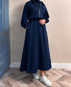 QALBEENA ZIPER COATY MAXY