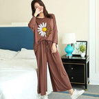 Qalbeena sunflower sleep wear
