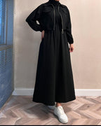 QALBEENA ZIPER COATY MAXY