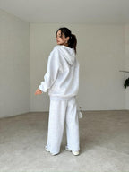 GREY Fleece Hoodie & Trouser Set