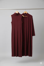 2-Piece Winter Co-ord Set – Long Shrug & Knitted Turtleneck Dress