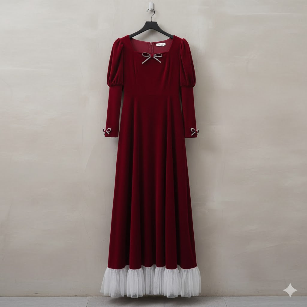 FAIRYTALE VELVET PUFFY MAXI